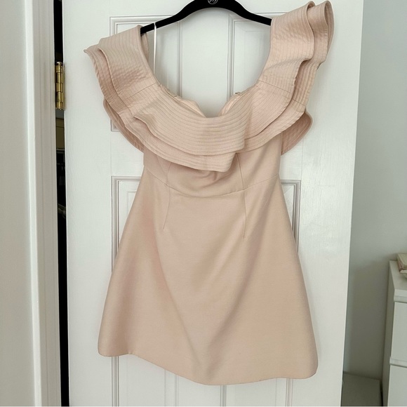C/MEO COLLECTIVE (Revolve) First Impression Ruffle Dress in Blush size XS - Picture 3 of 7